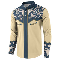 Vintage Western Yoke Shirt Ornament Style Button Sweatshirt - Wonder Print Shop