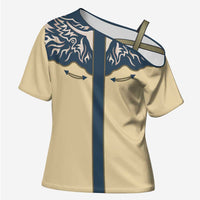 Vintage Western Yoke Shirt Ornament Style Cross Shoulder Shirt - Wonder Print Shop