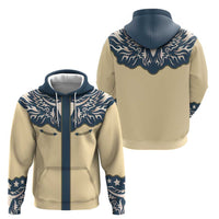 Vintage Western Yoke Shirt Ornament Style Hoodie - Wonder Print Shop