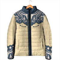 Vintage Western Yoke Shirt Ornament Style Padded Jacket - Wonder Print Shop
