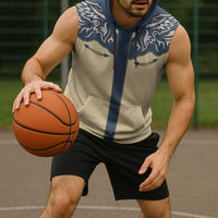 Vintage Western Yoke Shirt Ornament Style Sleeveless Hoodie - Wonder Print Shop