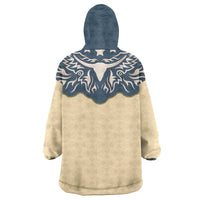 Vintage Western Yoke Shirt Ornament Style Wearable Blanket Hoodie - Wonder Print Shop