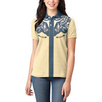 Vintage Western Yoke Shirt Ornament Style Women Polo Shirt - Wonder Print Shop
