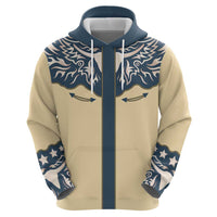 Vintage Western Yoke Shirt Ornament Style Zip Hoodie - Wonder Print Shop