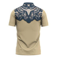 Vintage Western Yoke Shirt Ornament Style Zipper Polo Shirt - Wonder Print Shop