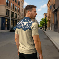 Vintage Western Yoke Shirt Ornament Style Zipper Polo Shirt - Wonder Print Shop