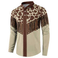 Vintage Western Cow Yoke Shirt Fringe Style Button Sweatshirt - Wonder Print Shop