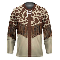 Vintage Western Cow Yoke Shirt Fringe Style Hockey Jersey - Wonder Print Shop