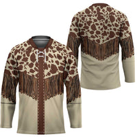 Vintage Western Cow Yoke Shirt Fringe Style Hockey Jersey - Wonder Print Shop