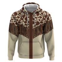 Vintage Western Cow Yoke Shirt Fringe Style Hoodie - Wonder Print Shop