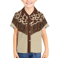 Vintage Western Cow Yoke Shirt Fringe Style Kid Hawaiian Shirt - Wonder Print Shop