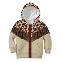 Vintage Western Cow Yoke Shirt Fringe Style Kid Hoodie - Wonder Print Shop