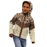 Vintage Western Cow Yoke Shirt Fringe Style Kid Hoodie - Wonder Print Shop