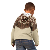 Vintage Western Cow Yoke Shirt Fringe Style Kid Hoodie - Wonder Print Shop