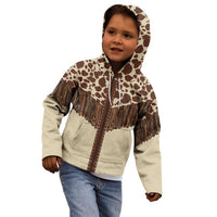 Vintage Western Cow Yoke Shirt Fringe Style Kid Hoodie - Wonder Print Shop