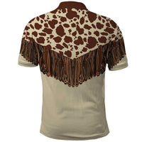 Vintage Western Cow Yoke Shirt Fringe Style Polo Shirt - Wonder Print Shop