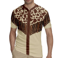 Vintage Western Cow Yoke Shirt Fringe Style Rugby Jersey - Wonder Print Shop