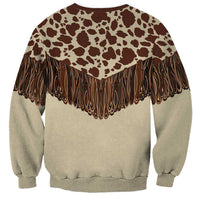 Vintage Western Cow Yoke Shirt Fringe Style Sweatshirt - Wonder Print Shop