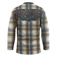 Vintage Western Flowers Yoke Shirt Style Hockey Jersey Gingham - Wonder Print Shop