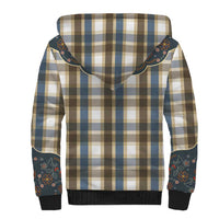 Vintage Western Flowers Yoke Shirt Style Sherpa Hoodie Gingham - Wonder Print Shop