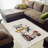 Texas Heritage Vintage Style Area Rug Howdy Y’all and Lone Star State - Wonder Print Shop