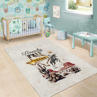 Texas Heritage Vintage Style Area Rug Howdy Y’all and Lone Star State - Wonder Print Shop