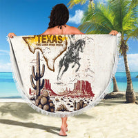 Texas Heritage Vintage Style Beach Blanket Howdy Y’all and Lone Star State - Wonder Print Shop