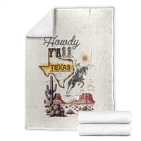 Texas Heritage Vintage Style Blanket Howdy Y’all and Lone Star State - Wonder Print Shop