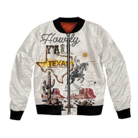 Texas Heritage Vintage Style Bomber Jacket Howdy Y’all and Lone Star State - Wonder Print Shop