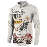 Texas Heritage Vintage Style Button Sweatshirt Howdy Y’all and Lone Star State - Wonder Print Shop