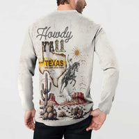 Texas Heritage Vintage Style Button Sweatshirt Howdy Y’all and Lone Star State - Wonder Print Shop