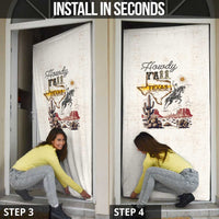 Texas Heritage Vintage Style Door Cover Howdy Y’all and Lone Star State - Wonder Print Shop
