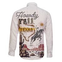 Texas Heritage Vintage Style Family Matching Off The Shoulder Long Sleeve Dress and Hawaiian Shirt Howdy Y’all and Lone Star State - Wonder Print Shop