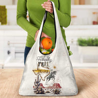 Texas Heritage Vintage Style Grocery Bag Howdy Y’all and Lone Star State - Wonder Print Shop