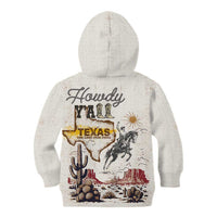 Texas Heritage Vintage Style Kid Hoodie Howdy Y’all and Lone Star State - Wonder Print Shop