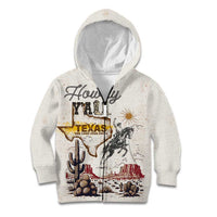 Texas Heritage Vintage Style Kid Hoodie Howdy Y’all and Lone Star State - Wonder Print Shop