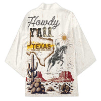 Texas Heritage Vintage Style Kimono Howdy Y’all and Lone Star State - Wonder Print Shop