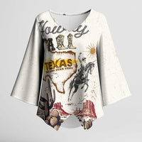 Texas Heritage Vintage Style Kimono Sleeve Blouse Howdy Y’all and Lone Star State - Wonder Print Shop
