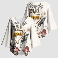Texas Heritage Vintage Style Kimono Sleeve Blouse Howdy Y’all and Lone Star State - Wonder Print Shop