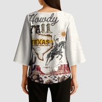 Texas Heritage Vintage Style Kimono Sleeve Blouse Howdy Y’all and Lone Star State - Wonder Print Shop