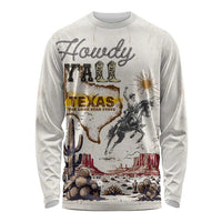 Texas Heritage Vintage Style Long Sleeve Shirt Howdy Y’all and Lone Star State - Wonder Print Shop