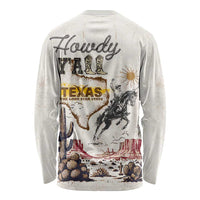 Texas Heritage Vintage Style Long Sleeve Shirt Howdy Y’all and Lone Star State - Wonder Print Shop