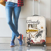 Texas Heritage Vintage Style Luggage Cover Howdy Y’all and Lone Star State - Wonder Print Shop