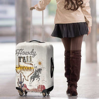 Texas Heritage Vintage Style Luggage Cover Howdy Y’all and Lone Star State - Wonder Print Shop