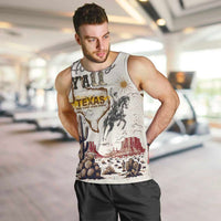 Texas Heritage Vintage Style Men Tank Top Howdy Y’all and Lone Star State - Wonder Print Shop