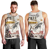 Texas Heritage Vintage Style Men Tank Top Howdy Y’all and Lone Star State - Wonder Print Shop