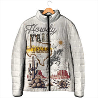 Texas Heritage Vintage Style Padded Jacket Howdy Y’all and Lone Star State - Wonder Print Shop