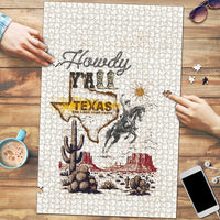 Texas Heritage Vintage Style Puzzle Howdy Y’all and Lone Star State - Wonder Print Shop