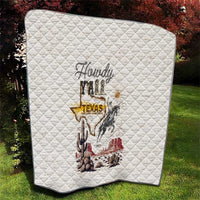 Texas Heritage Vintage Style Quilt Howdy Y’all and Lone Star State - Wonder Print Shop