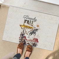 Texas Heritage Vintage Style Rubber Doormat Howdy Y’all and Lone Star State - Wonder Print Shop